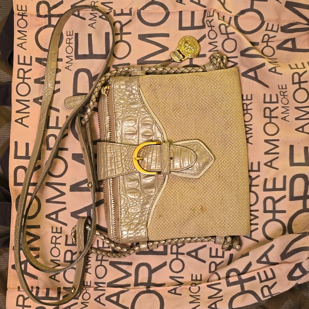Brahmin Crossbody braided purse